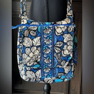 Vera Bradley BLUE BAYOU Messenger PURSE Shoulder CROSSBODY rare and retired